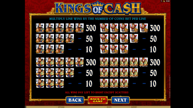 Игровой интерфейс Kings Of Cash 5