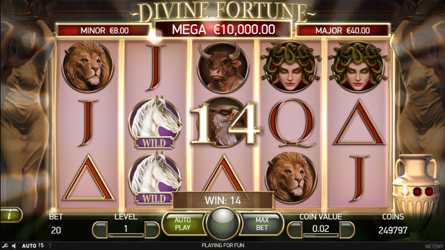 Игровой интерфейс Divine Fortune 7