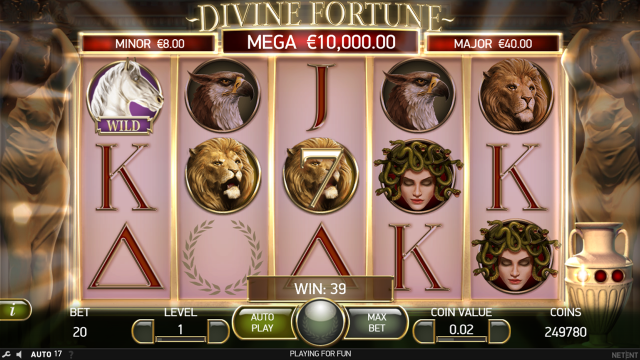 Игровой интерфейс Divine Fortune 5